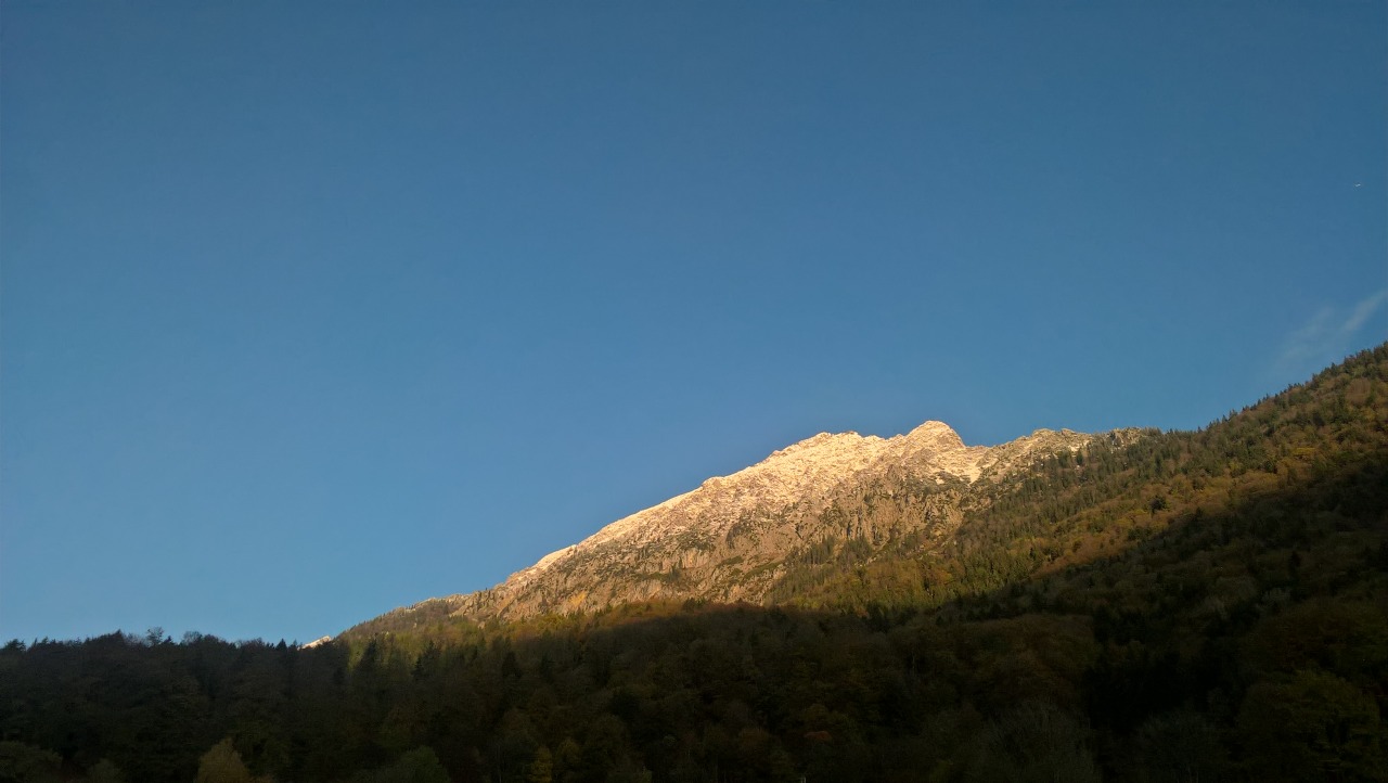 Erster Schnee auf dem Hochstaufen.